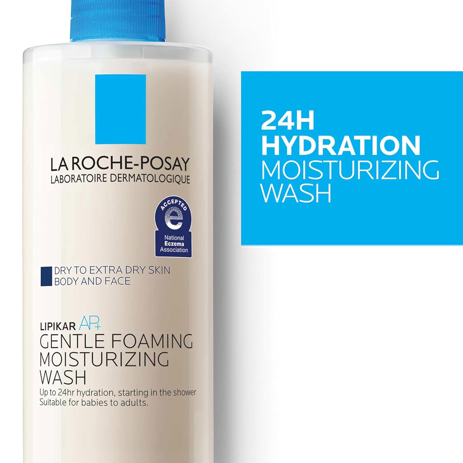 La Roche-Posay Lipikar Ap+ Gentle Foaming Moisturizing Wash, Shea Butter + Niacinamide + Glycerin, Moisturizing Body Wash For Dry Skin, National Eczema Association Accepted, Soap Free : Beauty & Personal Care