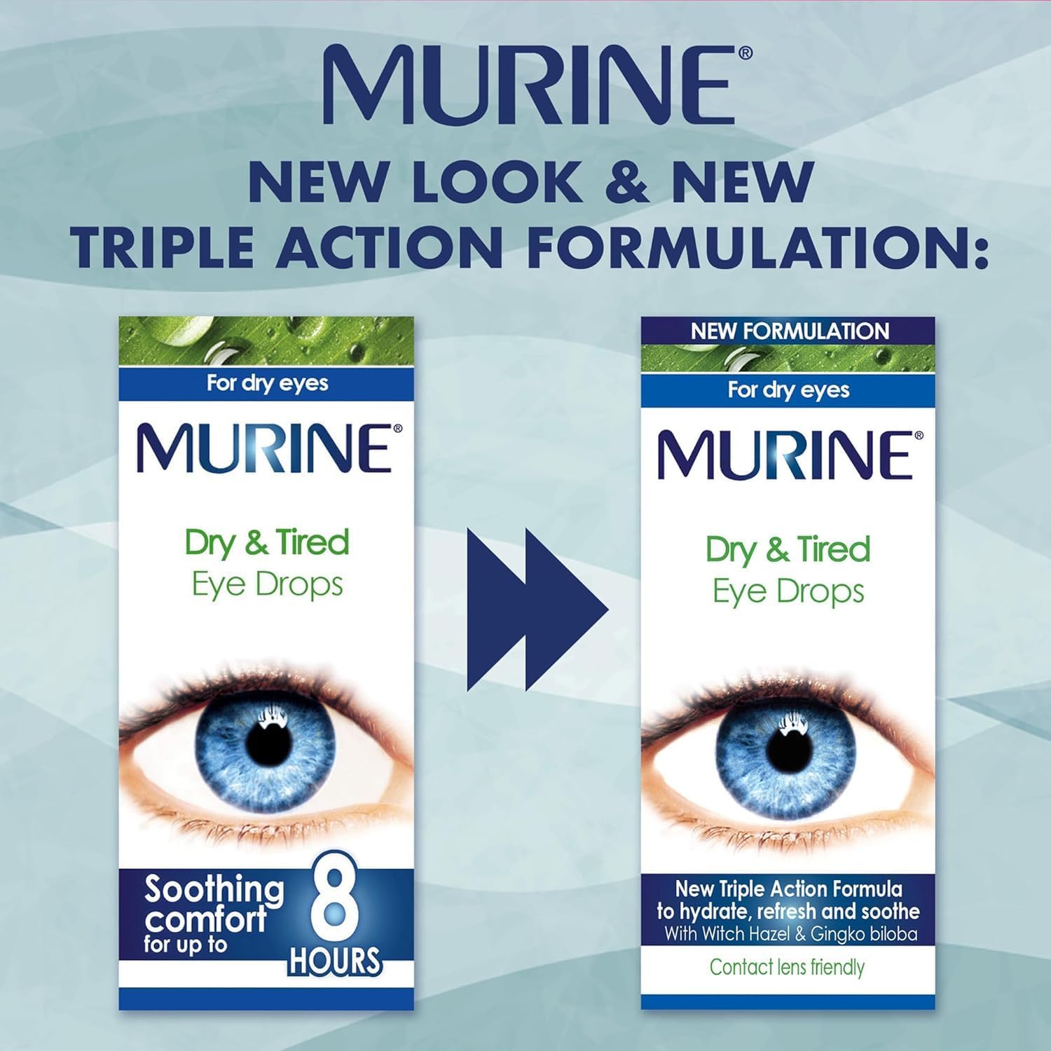 Murine Dry & Tired Eye Relief Eye Drops with a Triple Action Formula That Hydrate, Refresh and Relieve Dry or Tired Eyes, New Formulation,15ml (Pack of 2) : Amazon.co.uk: Health & Personal Care