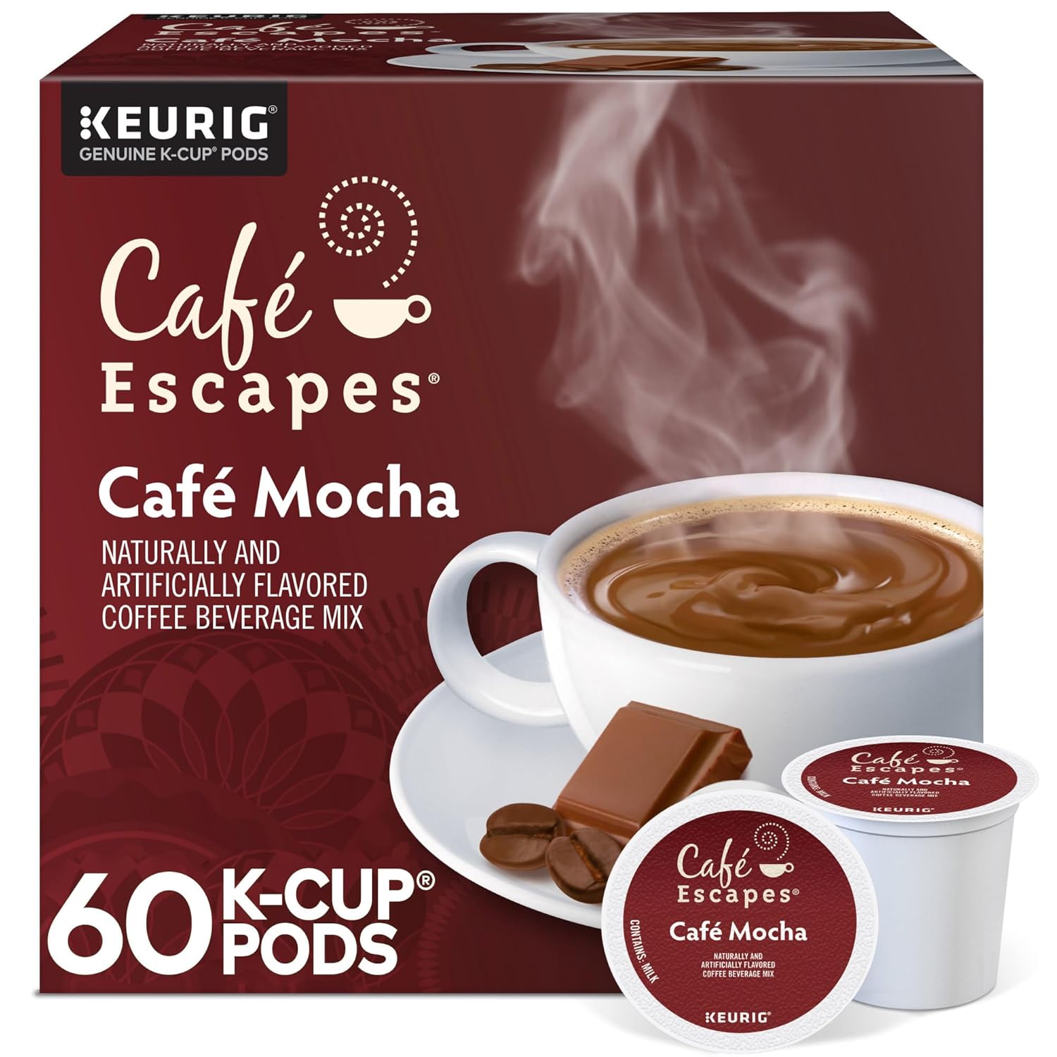 Cafe Escapes Mocha, 60 Count (6 Packs Of 10)