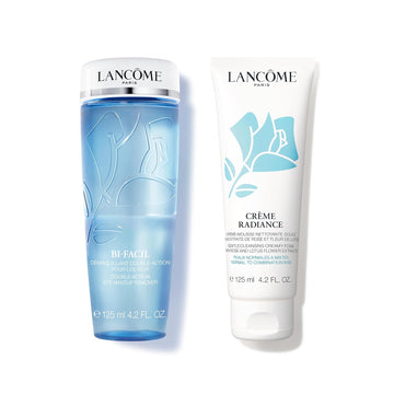 Lancôme Bi-Facil Double Action Eye Makeup Remover & Créme Radiance Cream-to-Foam Face Cleanser Duo - Effortlessly Removes Waterproof Makeup & Gently Cleanses Skin