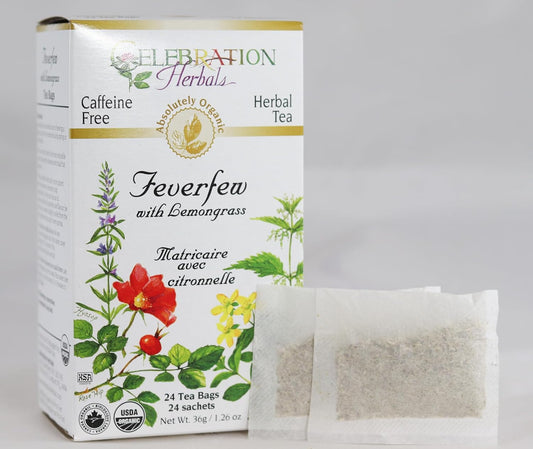 Celebration Herbals Feverfew Lemongrass Tea Organic 24 Tb