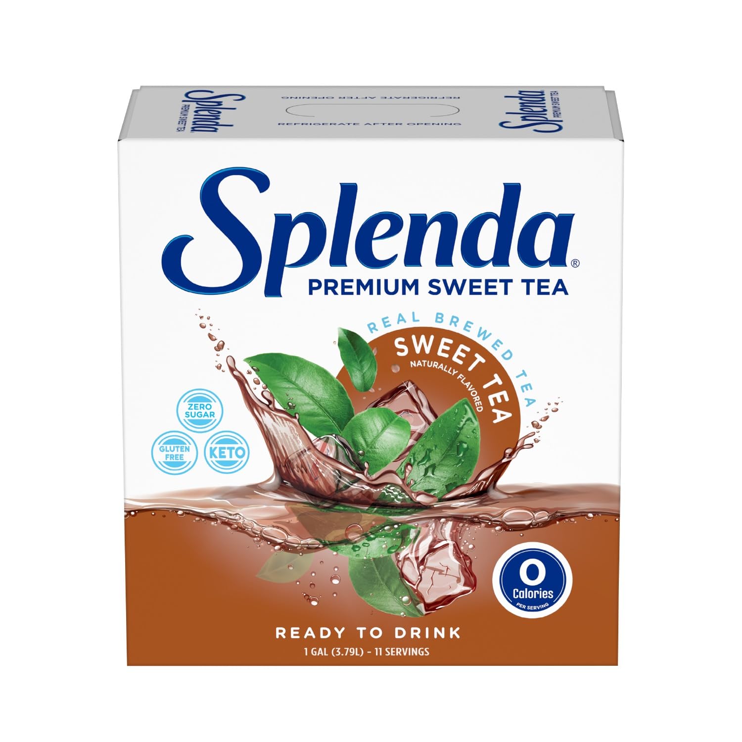 Splenda Premium Sweet Tea On Tap, 1 Gallon Bag In Box Ready To Drink Liquid, Sweet Tea, 128 Fl Oz