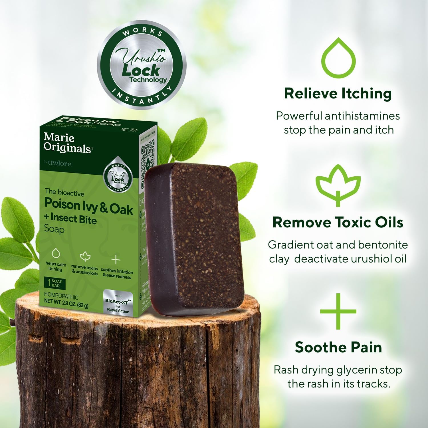 Marie'S Original Poison Ivy Soap Bar | All Natural Poison Ivy Treatment | Anti-Itch Skin Cleanser Bar Wash For Poison Ivy, Poison Oak & Sumac | Removes Oils, Soothes & Relieves Rashes | 2.9 Ounces : Health & Household
