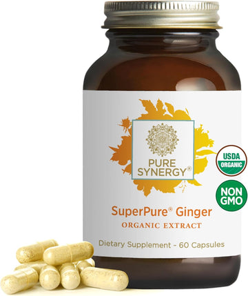 Pure Synergy Superpure Ginger Extract | Ginger Root Extract Capsules | Organic Ginger Powder Digestion Supplement | For Stomach And Joint Support (60 Capsules)