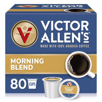 Victor Allen'S Coffee Morning Blend, Light Roast, 80 Count, Single Serve Coffee Pods For Keurig K-Cup Brewers