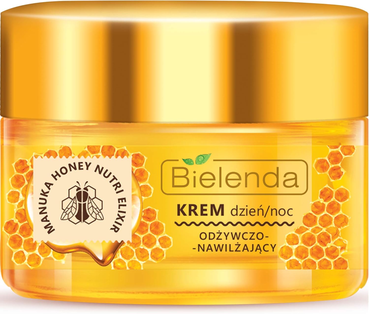Bielenda Manuka Honey Nutri Elixir - Smooth Radiant Skin - Pores Are Tightened Imperfections Reduced - Manuka Honey Nourishing And Moisturizing Face Cream Day/Night For Dry And Sensitive Skin - 50 Ml