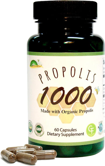 Greenbow Propolis 1000mg_NonGMO Made with Organic Propolis_60 Capsules_Vegan Capsules