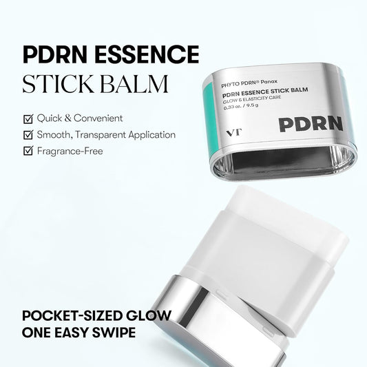 Vt Cosmetics Pdrn Essence Stick Balm, Pdrn Collagen Multi Wrinkle Stick, All-In-One Eye & Neck Treatment, Glow Makeup Base & Face Treatment Balm, Plumping, Fine Lines (0.33 Oz.)