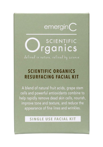 Emerginc Scientific Organics Resurfacing Facial Kit - Single-Use Exfoliating Skincare Set For Removing Dead Skin Cells + Reducing Appearance Of Wrinkles - Diy Facial Kit