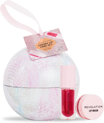 Revolution Beauty Cherry Lip Oil Gift Set, Includes Cherry Glaze Lip Oil & Cherry Lip Mask, Nourishing & Conditioning, Vegan & Cruelty-Free