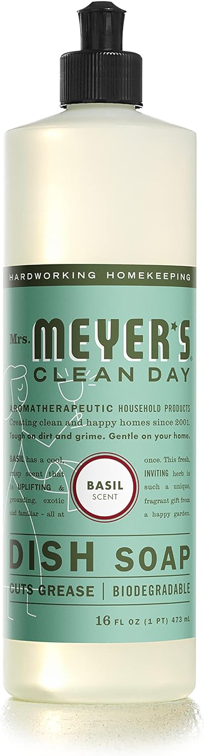 Mrs. Meyer's Clean Day Liquid Dish Soap - 16 oz - Basil - 2 pk