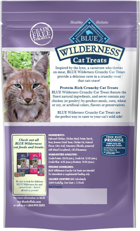 Blue Buffalo Wilderness Crunchy Cat Treats, Chicken 2-oz Bag (12 Pack)