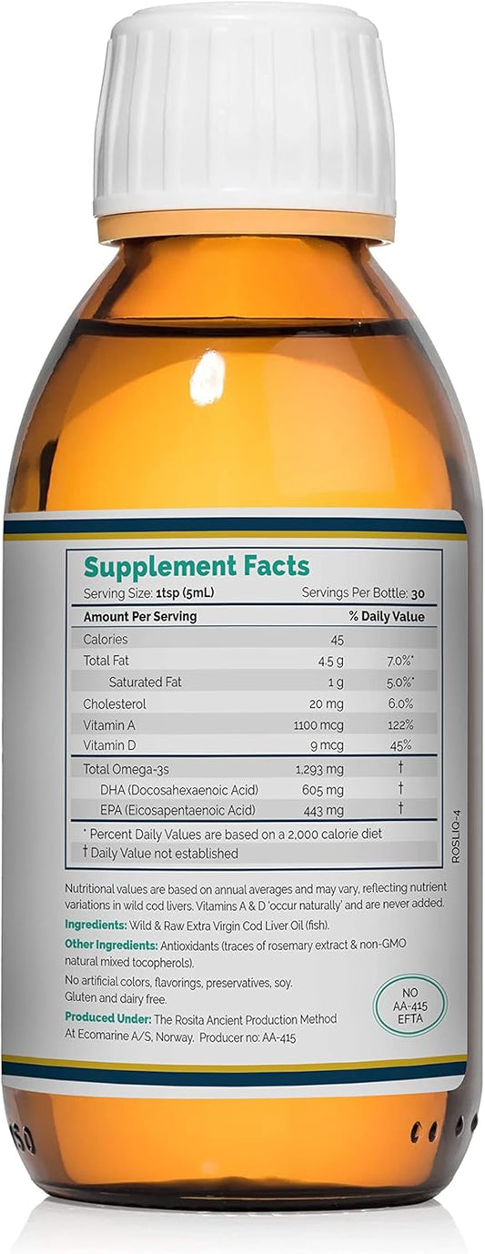 Rosita Extra Virgin Cod Liver Oil - Evclo (X1)