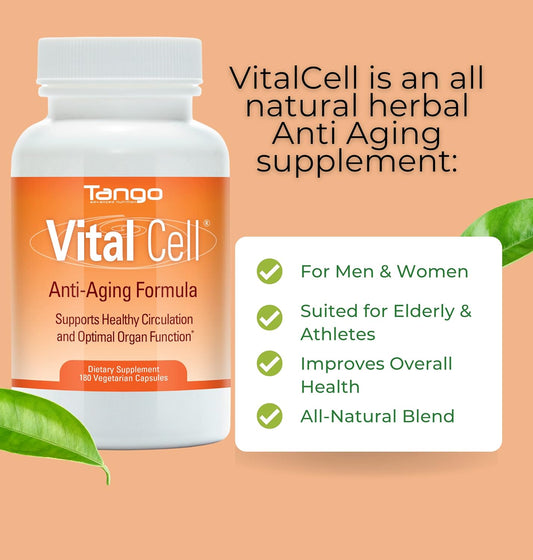 Vital Cell Natural Anti-Aging Supplement for Men and Women, Supporting