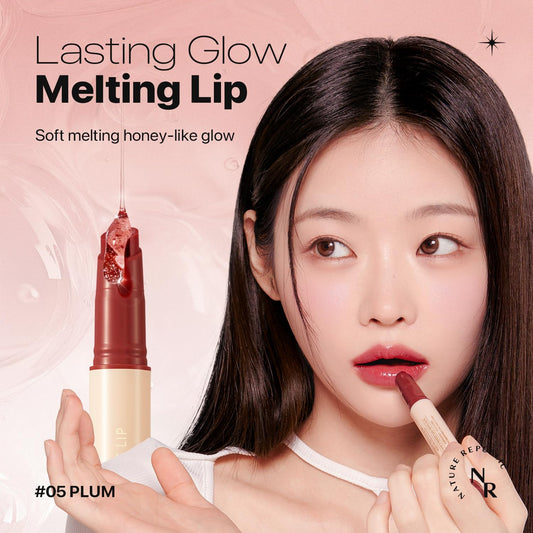 Nature Republic Honey Melting Lip (05 Plum) Soft Lip Stick, Korean Lip, Lip Gloss, Glow Lip, Glossy, Lip Balm, Lip Crayon, Jelly Gloss, Lip Pen, Tint,Valentines Day Gifts, Korean Make Up