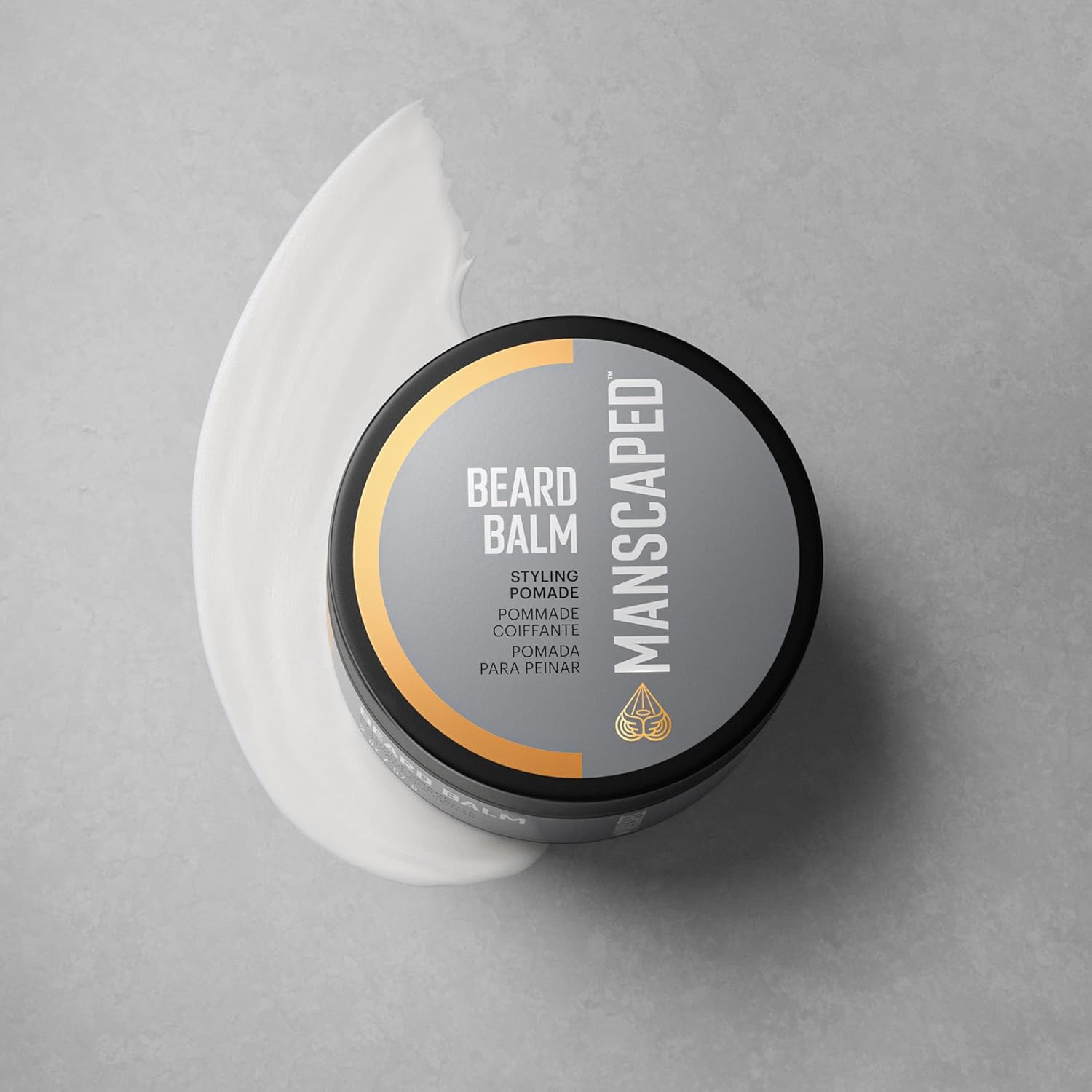 MANSCAPED® Beard Balm, UltraPremium Styling Pomade with Shea Butter, Coconut Oil & Beeswax Moisturizes, Softens, Strengthens & Shines Beards, Mustaches & Facial Hair, (2 oz) : Beauty & Personal Care