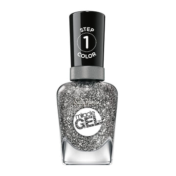 Sally Hansen Miracle Gel™, Deep Sea Diamond, Long Lasting, Gel-Like Formula, No Uv Lamp Needed, Silver Glitter Nail Polish