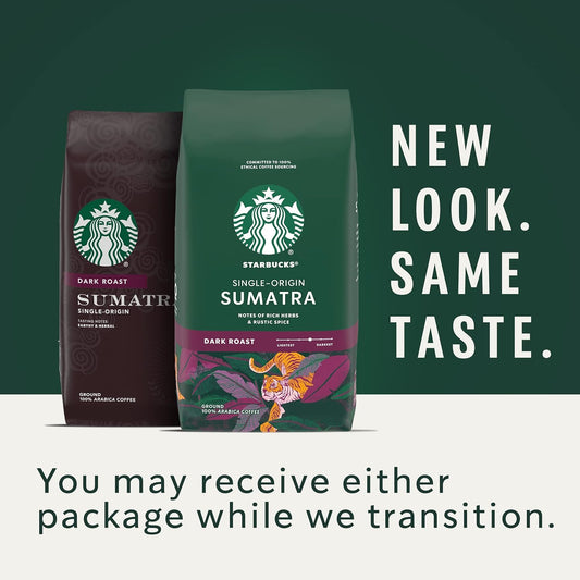 Starbucks Dark Roast Whole Bean Coffee — Sumatra — 100% Arabica — 1 bag (12 oz.)