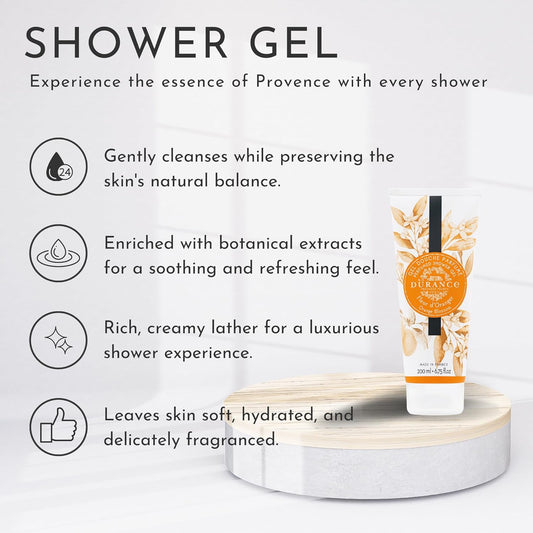 Durance Les Eternelles Natural Shower Gel For Women (200Ml) Orange Blossom Fragrance - Women'S Body Wash | Nourishes, Gently Cleanses, Hydrates & Softens Skin