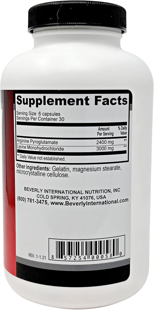Beverly International Gh Factor, 180 Capsules. Raise Levels By Up To 8-Fold. Clinically Dosed Arginine + Lysine Supplement. P.M. Growth Promoter For Men & Women. Revitalize Your Physique