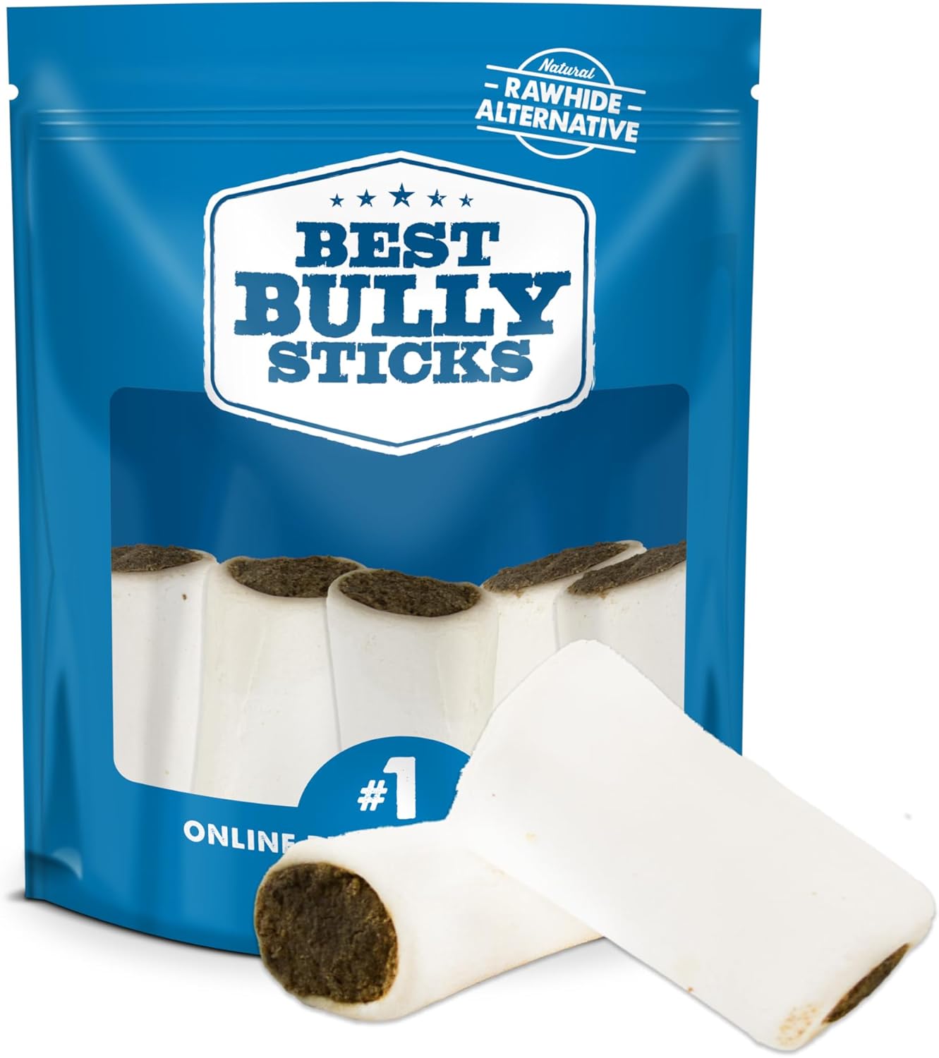 Best Bully Sticks 3-4" Chicken & Apple Filled Dog Bones 5 Pack Shin Bones For Dogs - Highly Digestible, Long Lasting & Refillable Stuffed Dog Bones