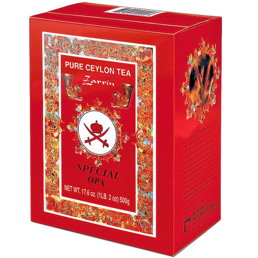 Zarrin - Pure Ceylon Tea Opa, Orange Pekoe A, 1Lb (454G), Loose Leaf Tea