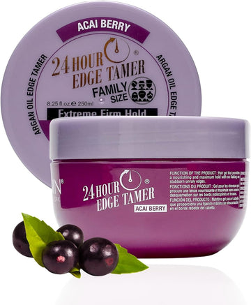 Ebin New York 24 Hour Edge Tamer Refresh – Extreme Firm Hold, 2.7 Oz, Watermelon – No Flaking, No White Residue, Shine And Smooth With Argan Oil & Castor Oil