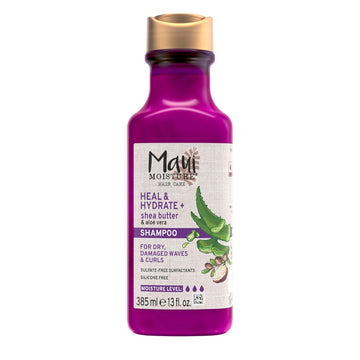 Maui Moisture Heal & Hydrate + Shea Butter Shampoo To Repair & Deeply Moisturize Tight Curly Hair With Coconut & Macademia Oils, Vegan, Silicone, Paraben & Sulfate-Free, 13 Fl Oz