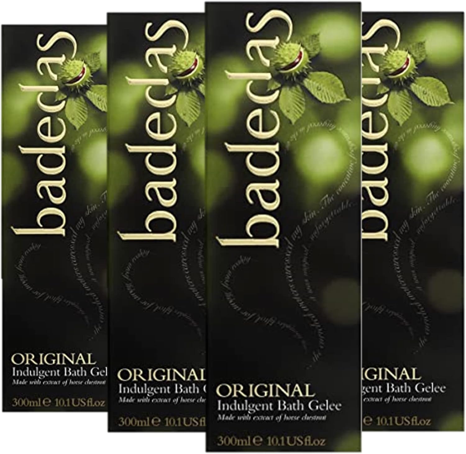 Badedas Original Indulgent Bath Gel, Enriched With Natural Plant Extracts For A Luxury Bubble Bath, 300Ml (Pack Of 4)