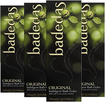 Badedas Original Indulgent Bath Gel, Enriched With Natural Plant Extracts For A Luxury Bubble Bath, 300Ml (Pack Of 4)