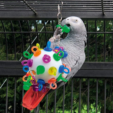 Northern Parrots Super Binkies Hanging Acrylic Whiffle Ball Parrot Toy Large
