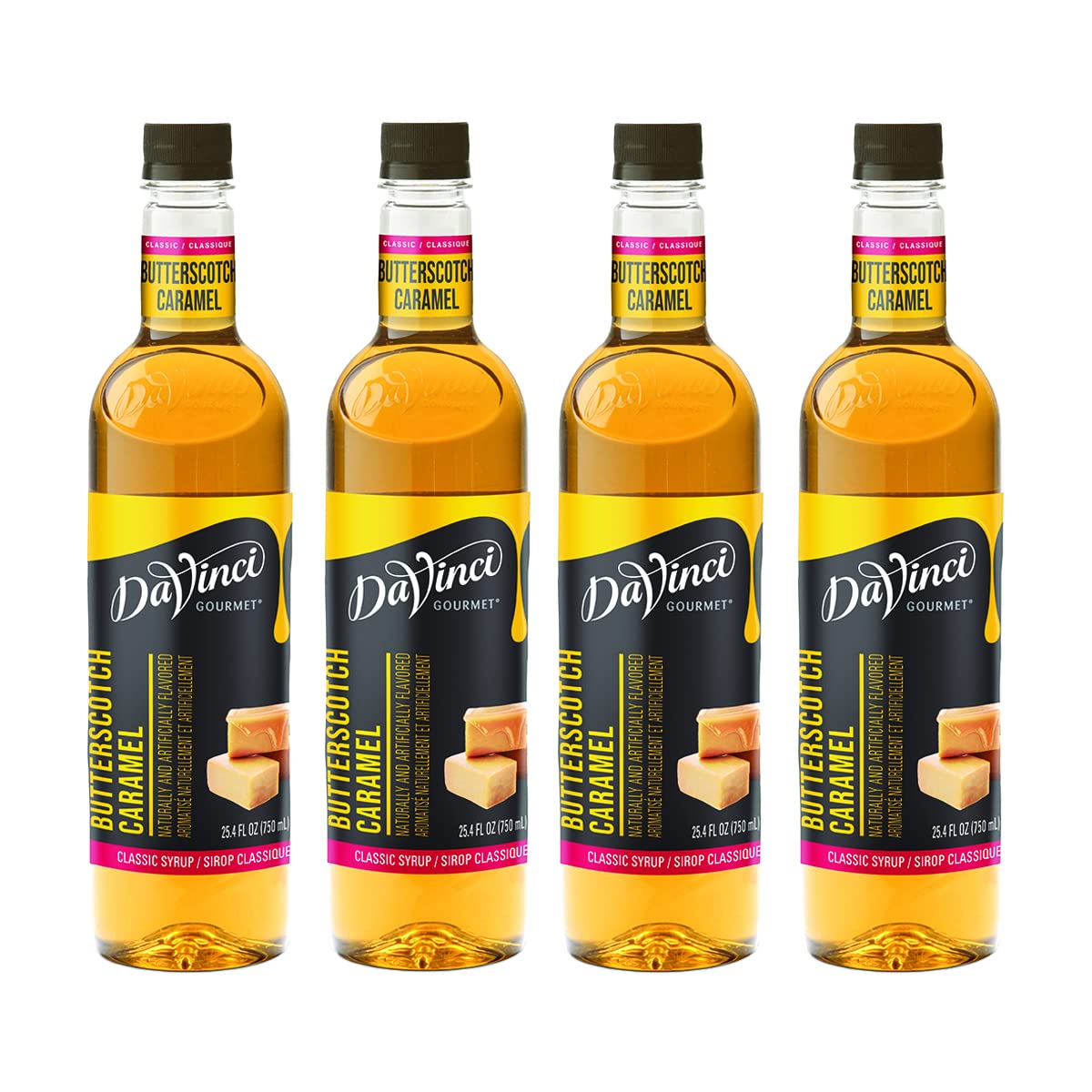 Davinci Gourmet Classic Butterscotch Caramel Syrup, 25.4 Fluid Ounce (Pack Of 4)