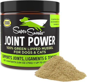 Super Snouts Joint Power – 5.29Oz Powder – Joint Supplement For Dogs And Cats With 100% Green Lipped Mussel Helps Ease Discomfort & Stiffness– Made In The Usa