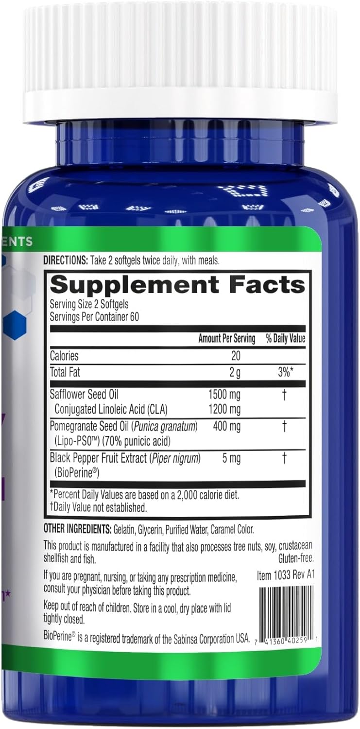 BioTrust BellyTrim XP Advanced CLA Toning Supplement, Conjugated Linoleic Acid (60 Servings) : Health & Household