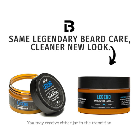 Live Bearded Beard Butter, 3 Fl Oz - Made In The Usa - All-Natural Leave-In Conditioner And Softener With Shea | Straight Up Unscented - Fragrance-Free