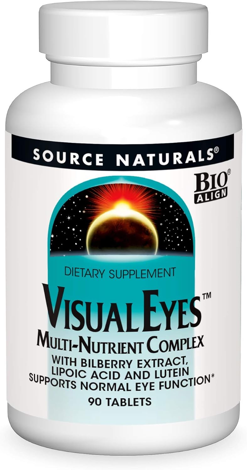 Source Naturals Visual Eyes Dietary Supplement - Multi-Nutrient Complex With Bierry Extract, Lipoic Acid And Lutein - 90 Tablets