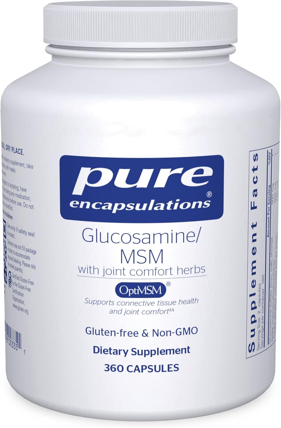 Pure Encapsulations Glucosamine Msm | Supplement For Joint Support, Mobility, Comfort, Cartilage Health, And Connective Tissue* | 360 Capsules