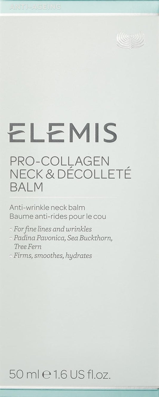 Elemis Pro-Collagen Neck & Décolleté Balm | Powerful Anti-Wrinkle Moisture Balm Firms, Smoothes, And Hydrates To Reveal Younger-Looking Skin | 50 Ml