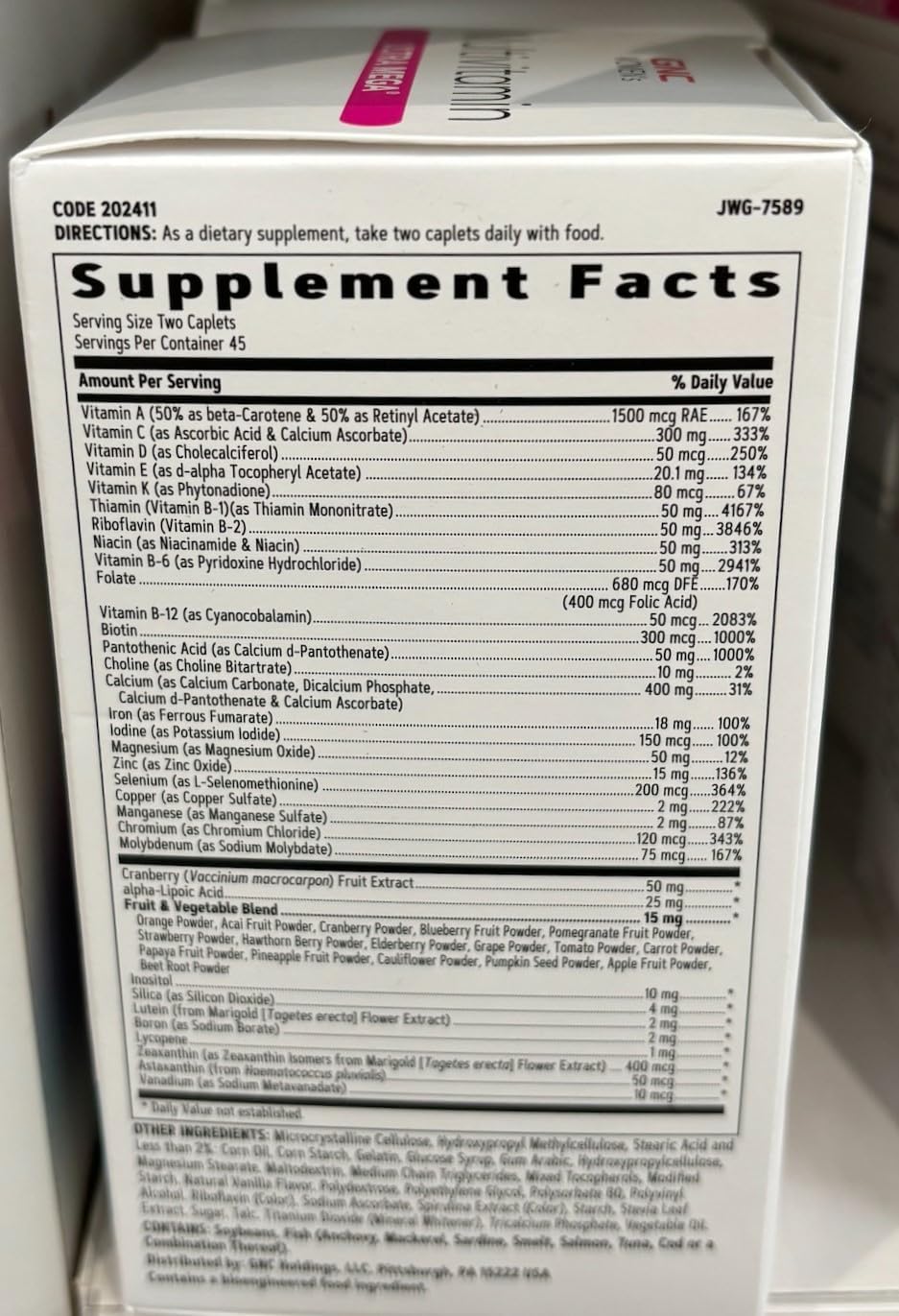 GNC Women's Ultra Mega Multivitamin | Supports Overall Health and Wellness in Women | Clinically Proven to Make You Feel Better | Timed-Release | 90 Count : Health & Household