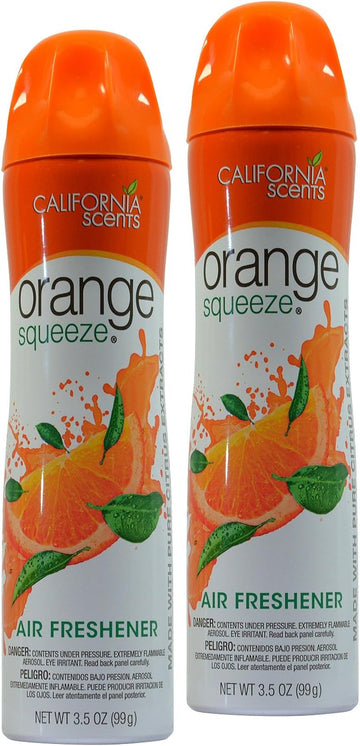 California Scents Orange Squeeze 3.5 Oz Air Freshener Spray (2 Packs)