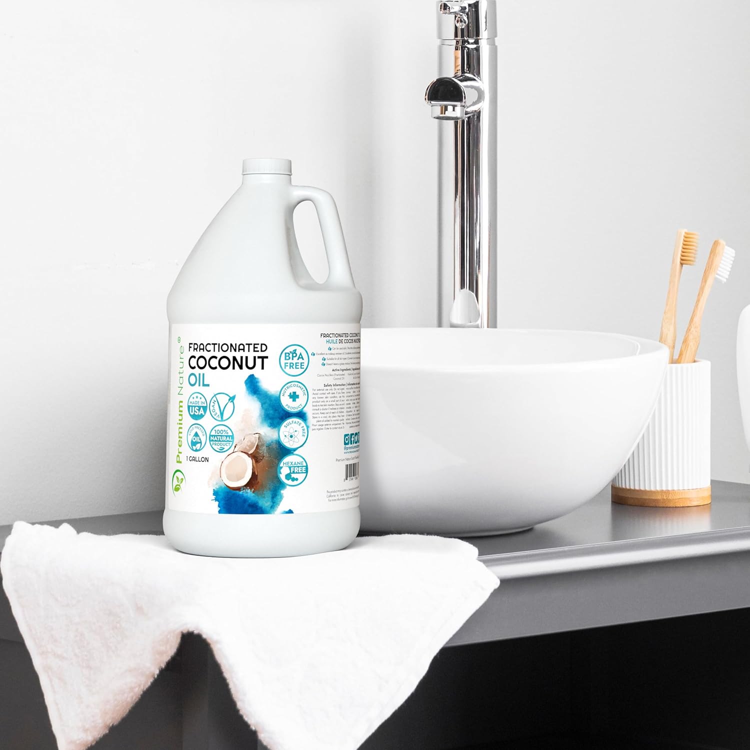 Fractionated Coconut Oil For Massage Cold Pressed Best Carrier For Essential Oils Mixing For Women Dry Skin Moisturizer For Body And Hair 1 Gallon Bottle Bulk Size : Beauty & Personal Care