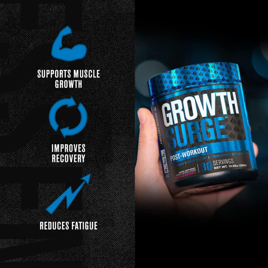 Jacked Factory Growth Surge Creatine Post Workout W/L-Carnitine - Daily Muscle Builder & Recovery Supplement With Creatine Monohydrate, Betaine, L-Carnitine L-Tartrate - 30 Servings, Fruit Punch