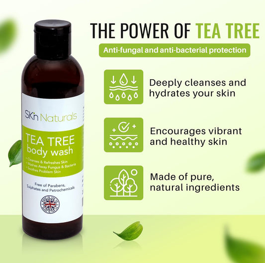 Tea Tree Oil Antifungal Vegan Shower Gel, Body Wash And Natural Soap That Relieves Acne, Eczema, Jock Itch, Nail Fungus & Athlete’S Foot Cleanses And Soothes Dry Itchy Skin