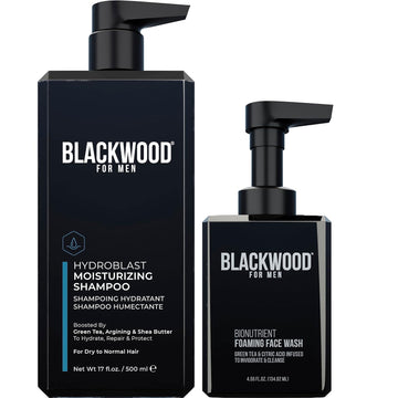 Blackwood For Men Hydroblast Moisturizing Shampoo (17 Oz.) & Bionutrient Foaming Face Wash (4.45 Oz.)