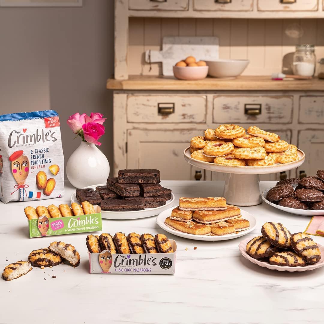 Mrs Crimble's Gluten Free Big Jam Coconut Rings, Premium Quality & Certified Free from Gluten, Wheat Free & Vegetarian Friendly, 12 Packs of 6 (6 x 240g Multi Pack) : Amazon.co.uk: Grocery