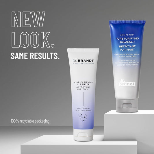 Dr. Brandt Pores No More, Pore Purifying Cleanser - Non-Drying Gel - Helps To Minimize The Appearance Of Pores & Dissolves Impurities - 3.5 Fl Oz