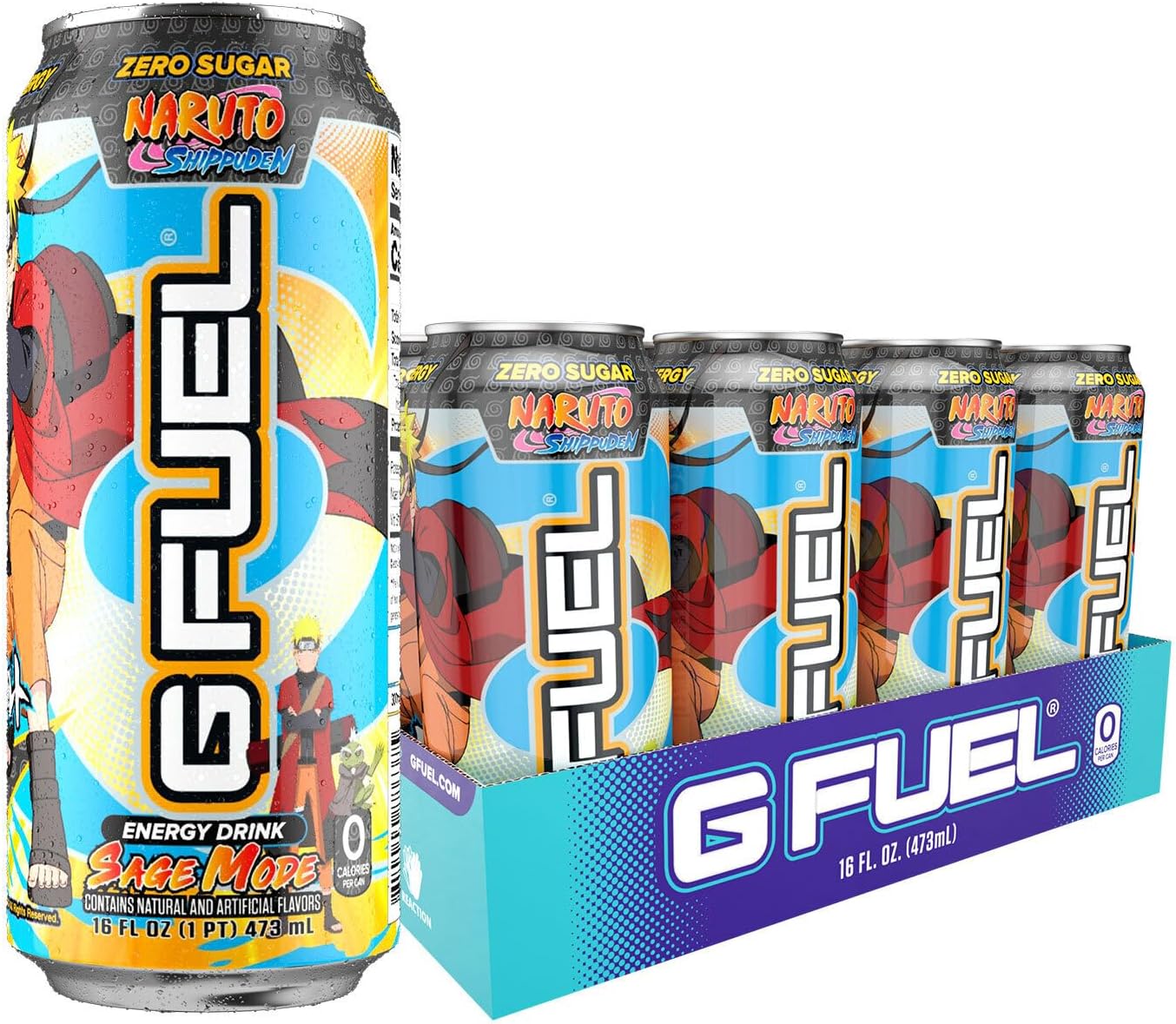 G Fuel Sage Mode Energy Drink, Sugar Free, Healthy Drinks, Zero Calorie, 300 Mg Caffeine Per Carbonated Can, Pomelo Fruit + Peach Flavor, Focus Amino, Vitamin + Antioxidants Blend - 12 Pack