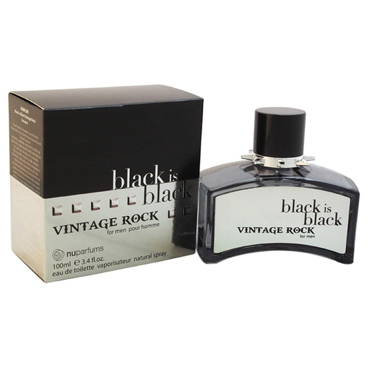 Nuparfums Group Black Is Black Vintage Rock Eau De Toilette, 3.4 Ounce : Beauty & Personal Care