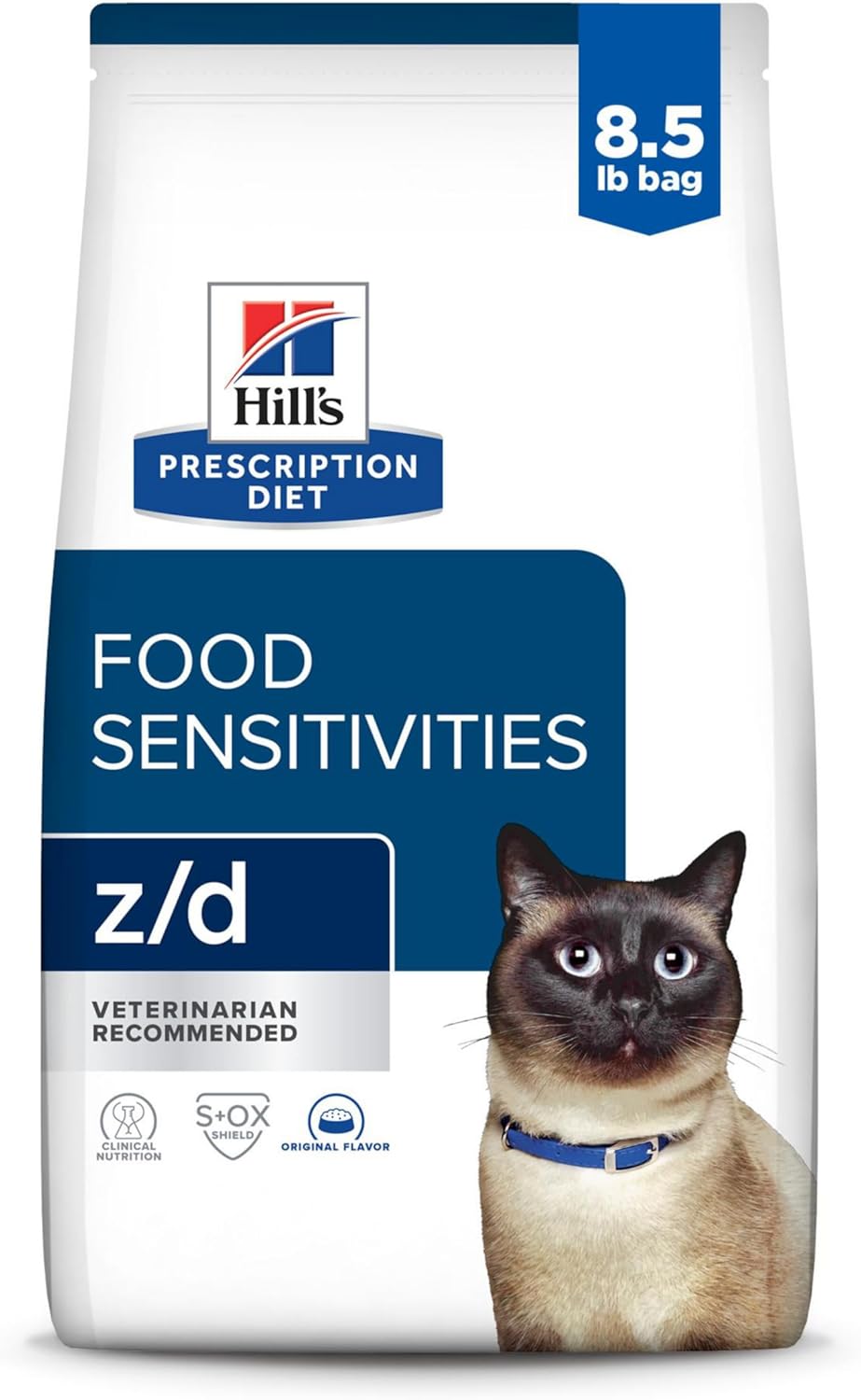 Hill'S Prescription Diet Z/D Skin/Food Sensitivities Dry Cat Food, Veterinary Diet, 8.5 Lb. Bag