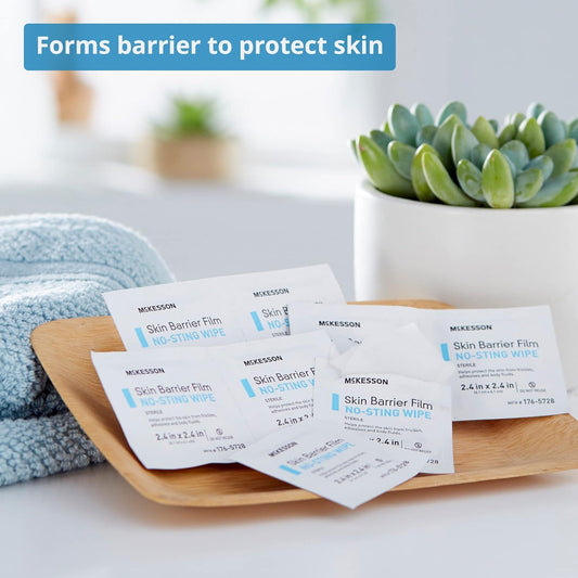McKesson Skin Barrier Film, Sterile, No Sting Body Wipe, Individual Packet, 25 Wipes